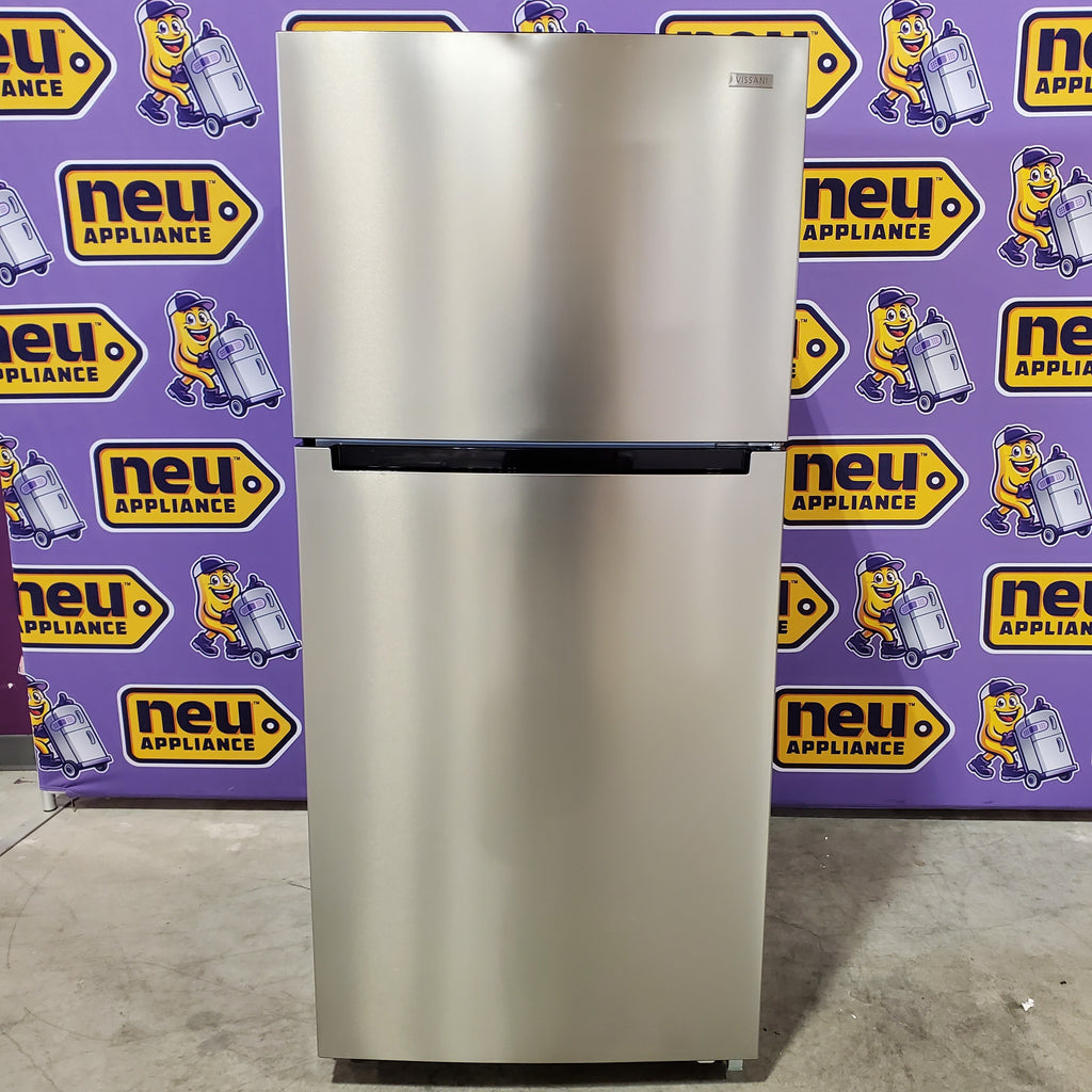 Vissani 18.1 cu. ft. Top Freezer Refrigerator in Fingerprint Resistant Stainless Steel Look, Garage Ready 25138SD761 - MDTF18SSR5 - Scratch & Dent (Major)