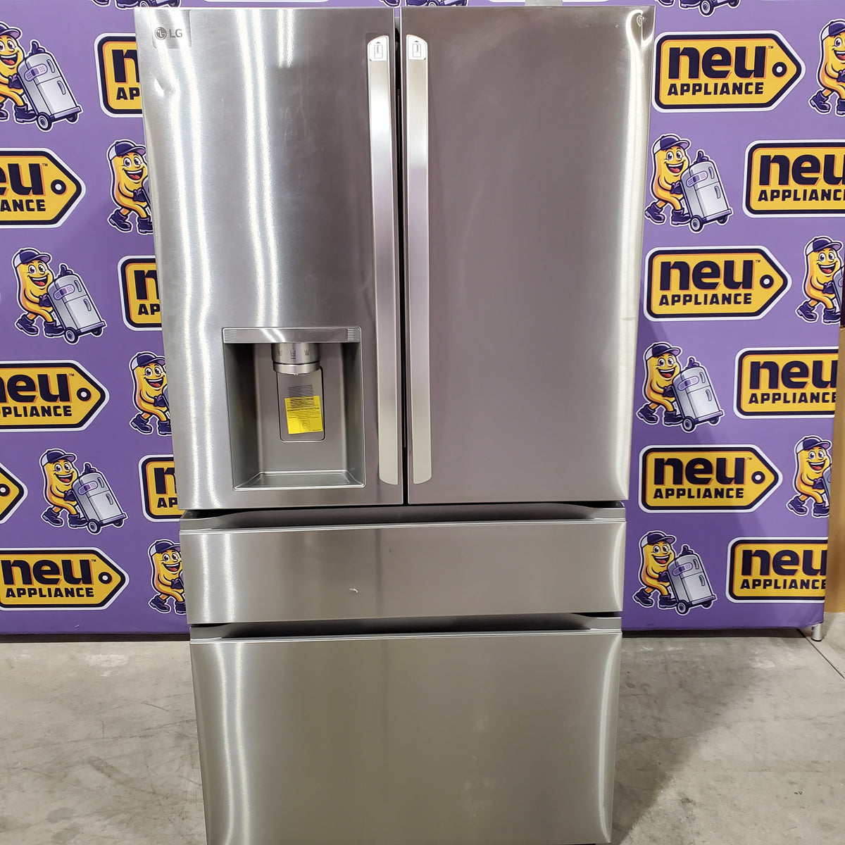 LG 29 cu. ft. Smart Standard-Depth MAX™ 4-Door French Door Refrigerator with Full-Convert Drawer™ in Print Proof Stainless Steel LF29H8330S - Scratch & Dent (Minor)