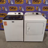 Maytag Top Load 4.8 cu ft Washer with Deep Fill and Slow-Close Glass Lid MVW6200KW - Scratch & Dent (Minor) and Maytag 7.0 cu ft Electric Dryer with Moisture Sensing and Quick Dry Cycle 16191 - MED6200KW - Scratch & Dent (Moderate)