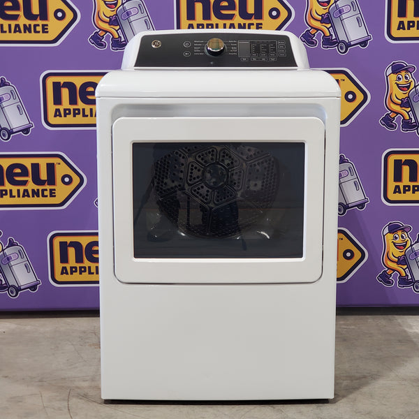 GE White Electric 7.4 Cu. Ft. Dryer with Up to 120 FT. Venting and Sensor Dry GTD58EBSVWS - Scratch and Dent (Minor)