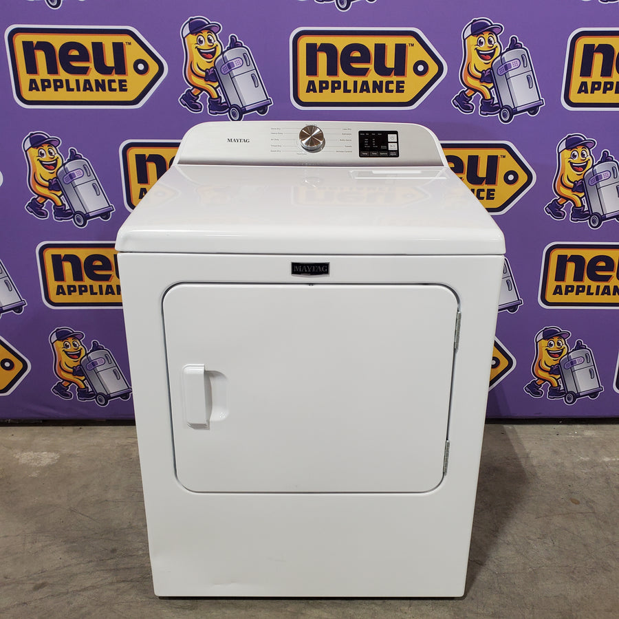 Maytag Top Load 4.8 cu ft Washer with Deep Fill and Slow-Close Glass Lid MVW6200KW - Scratch & Dent (Minor) and Maytag 7.0 cu ft Electric Dryer with Moisture Sensing and Quick Dry Cycle 16231 - MED6200KW - Scratch & Dent (Moderate)