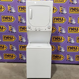 GE 24 in.  Spacemaker 2.3 cu. ft. Washer and 4.4 cu. ft. Gas Laundry Center with Stainless Steel Wash Basket GUD24GSSMWW - Scratch & Dent (Minor)