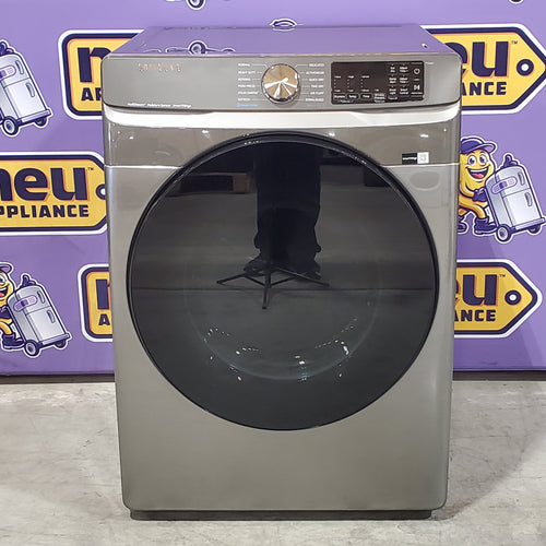 Samsung 7.5 cu. ft. Front Load Electric Dryer with Steam 22SD007 - DVE45B6300P - Scratch & Dent (Major)