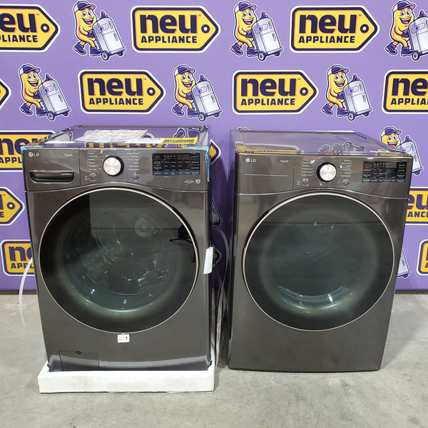 LG Front Load 4.5 Cu. Ft. Washer with TurboWash 360 Technology WM4000HBA - New in Box and LG Smart Wi-Fi Enabled Front Load Electric 7.4 Cu. Ft. Dryer with TurboSteam 16149 - DLEX4000B - Scratch & Dent (Minor)