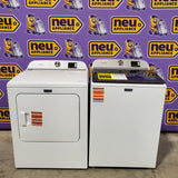 Maytag Top Load 4.8 cu ft Washer with Deep Fill and Slow-Close Glass Lid MVW6200KW - Open Box and Maytag 7.0 cu ft Electric Dryer with Moisture Sensing and Quick Dry Cycle 16220 - MED6200KW - Scratch & Dent (Minor)