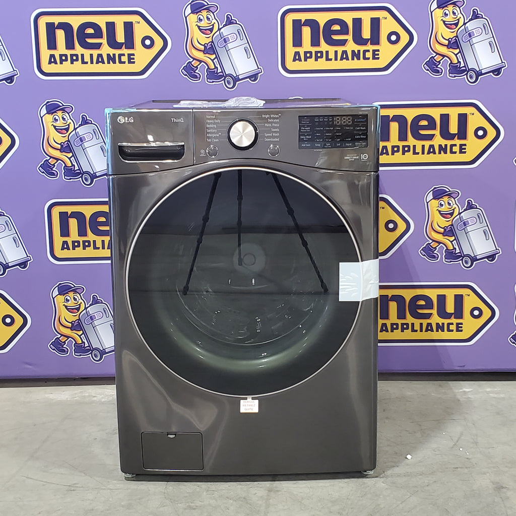 Pictures of LG Stackable Smart Front Load 4.5 Cu. Ft. Washer with TurboWash 360 Technology WM4000HBA - Open Box and LG Smart Wi-Fi Enabled Front Load Electric 7.4 Cu. Ft. Dryer with TurboSteam and Built-In Intelligence DLEX4000B - Scratch & Dent (Minor) - Neu Appliance Outlet - Discount Appliance Outlet in Austin, Tx