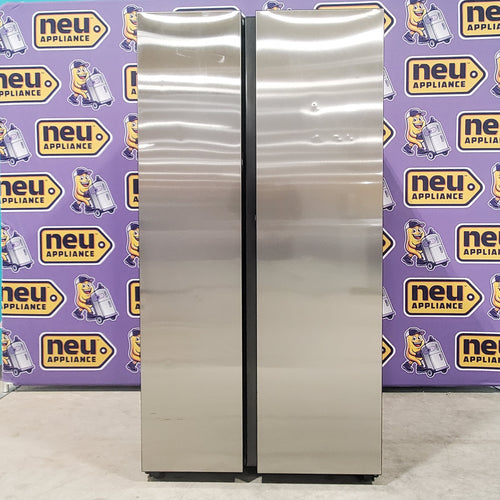 Samsung 36 Inch Freestanding Side by Side Smart Refrigerator with 28 cu. ft. Capacity, SpaceMax™ Technology, Beverage Center, Dual Ice Maker, Auto Open Door, Internal Water Dispenser and Built In Pitcher - Scratch and Dent (Minor)