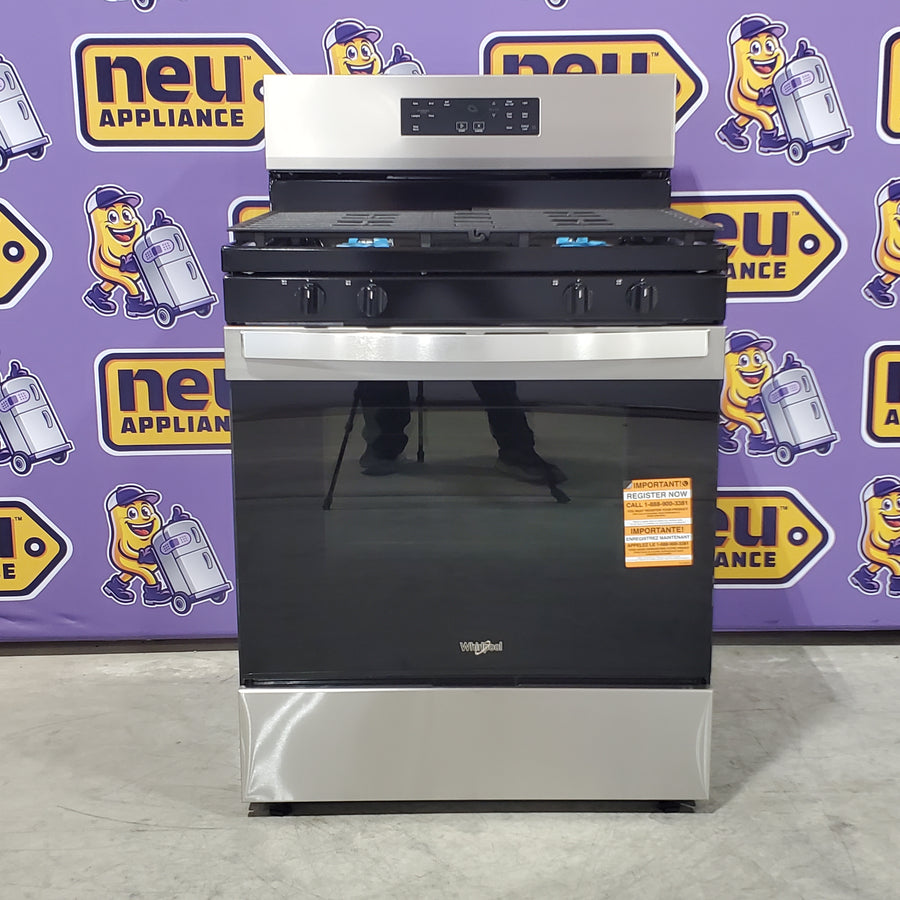 Whirlpool 30-inch Self Clean Gas Range with No Preheat Mode WFGS3530RS - Open Box