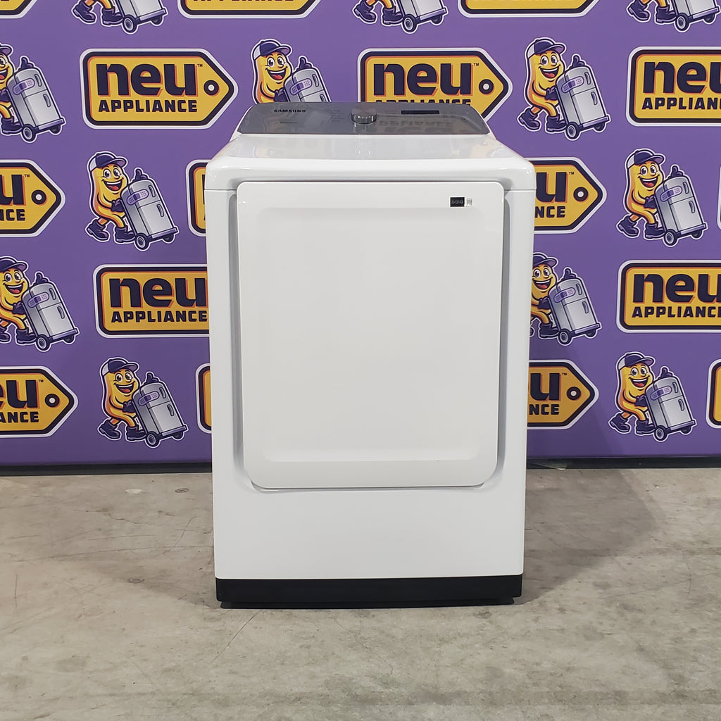 Pictures of Samsung White Electric 7.4 Cu. Ft. Dryer with Sensor Dry and Reversible Door DVE50R5200W - Scratch and Dent (Minor) - Neu Appliance Outlet - Discount Appliance Outlet in Austin, Tx