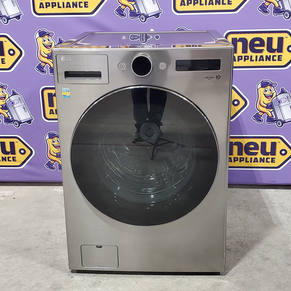 Pictures of LG 4.5 cu. ft. Smart Front Load Washer with TurboWash® 360° and ezDispense® WM5700HVA - Scratch & Dent (MInor) and LG Smart Mega Capacity 7.8 Cu. Ft. Front Load Dryer with Dual Inverter Heat Pump Technology DLHC5502V - Scratch & Dent (Minor) and - Neu Appliance Outlet - Discount Appliance Outlet in Austin, Tx