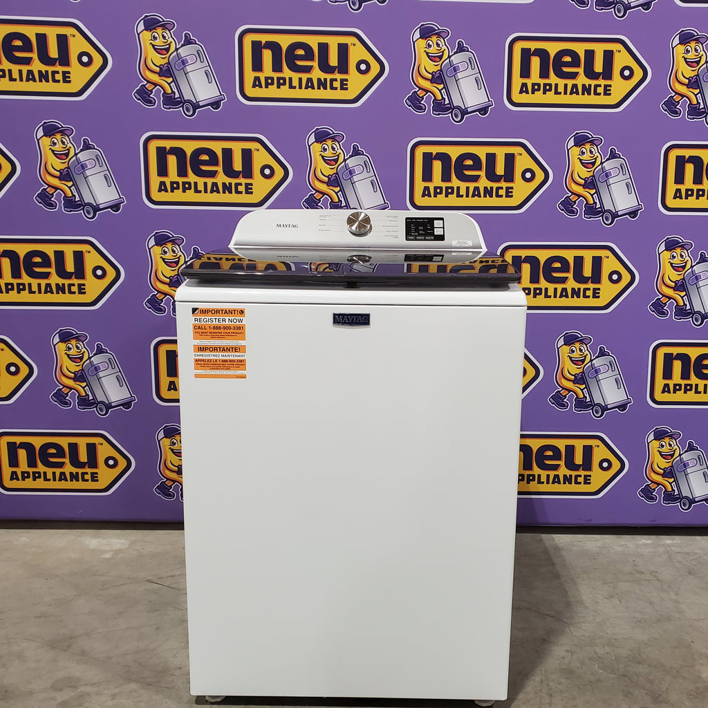 Pictures of Maytag Top Load 4.8 cu ft Washer with Deep Fill and Slow-Close Glass Lid MVW6200KW - Scratch & Dent (Minor) and Maytag 7.0 cu. ft Top Load Gas Dryer with Moisture Sensing 16171 - MGD6200KW - Scratch and Dent (Minor) - Neu Appliance Outlet - Discount Appliance Outlet in Austin, Tx