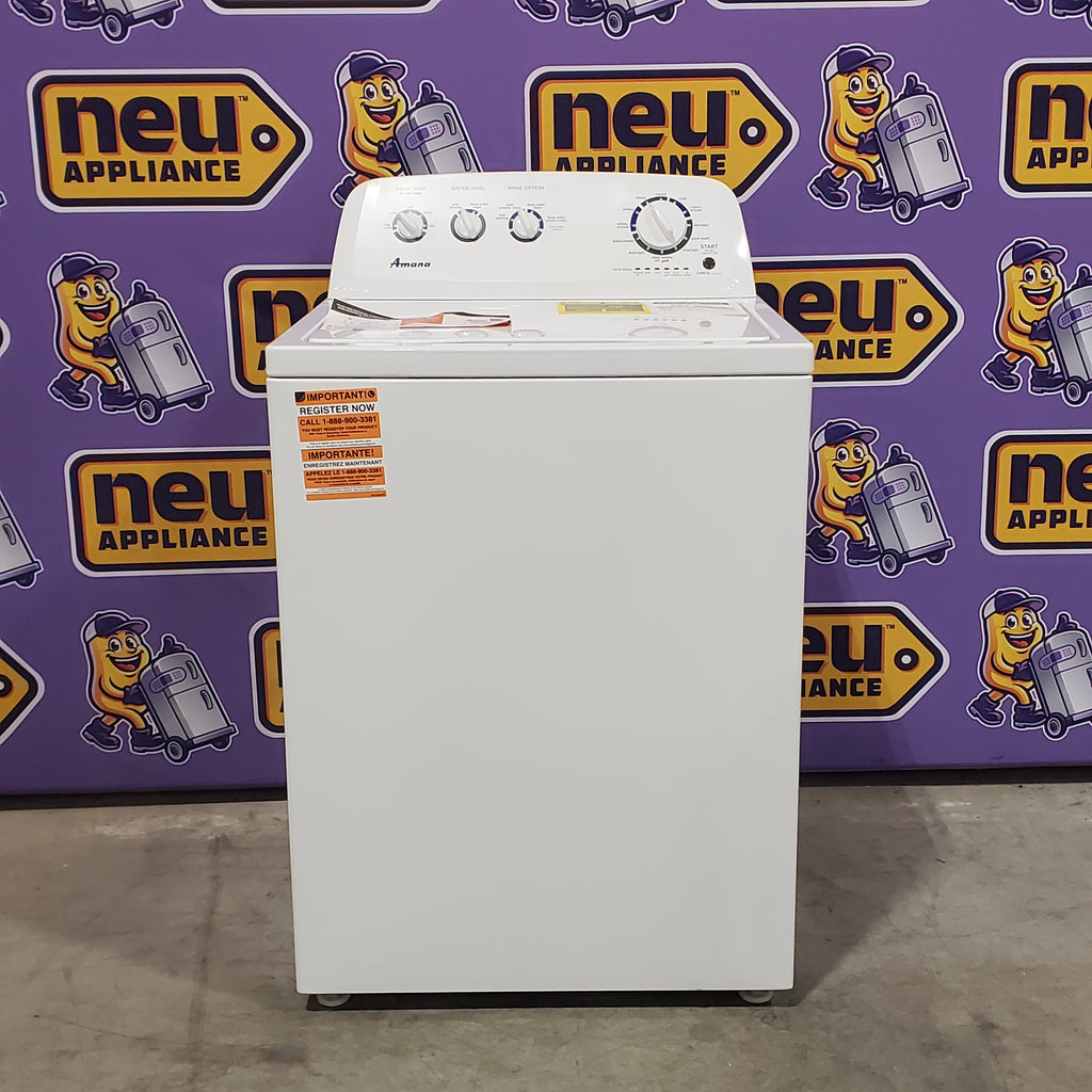 Amana Top Load 3.8 Cu. Ft. Washer with High Efficiency Agitator in White 22SD039 - NTW4519JW - Open Box