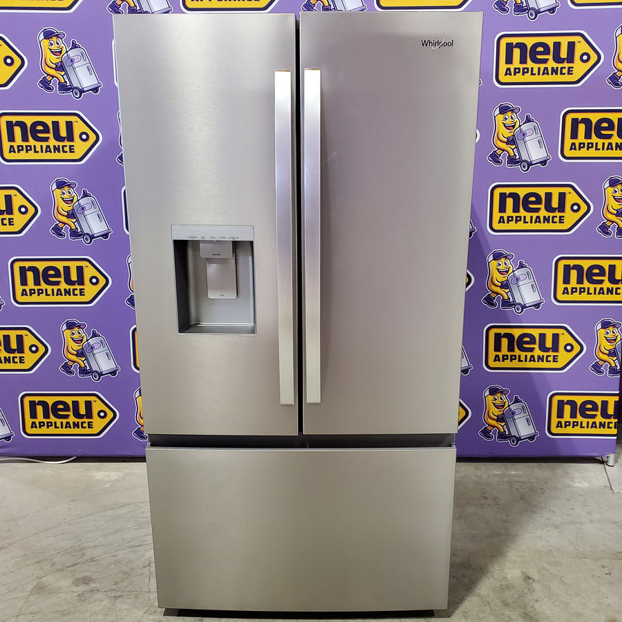 Whirlpool French Door 30 cu ft Refrigerator in Fingerprint Resistant Stainless Finish with In-Door Water and Ice Maker - 30 cu. ft. 3SD779 - WRFF3536SZ - Scratch & Dent (Minor)