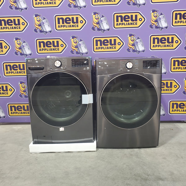LG Smart Front Load 4.5 Cu. Ft. Washer with TurboWash 360 Technology WM4000HBA - New in Box and LG Smart Wi-Fi Enabled Front Load Electric 7.4 Cu. Ft. Dryer with TurboSteam and Built-In Intelligence 16070 - DLEX4000B - Scratch & Dent (Minor)