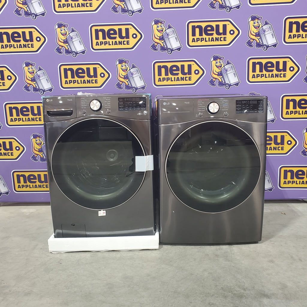 LG Smart Front Load 4.5 Cu. Ft. Washer with TurboWash 360 Technology WM4000HBA - New in Box and LG Smart Wi-Fi Enabled Front Load Electric 7.4 Cu. Ft. Dryer with TurboSteam and Built-In Intelligence 16070 - DLEX4000B - Scratch & Dent (Minor)