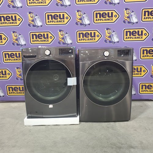 LG Smart Front Load 4.5 Cu. Ft. Washer with TurboWash 360 Technology WM4000HBA - New in Box and LG Smart Wi-Fi Enabled Front Load Electric 7.4 Cu. Ft. Dryer with TurboSteam and Built-In Intelligence 16070 - DLEX4000B - Scratch & Dent (Minor)