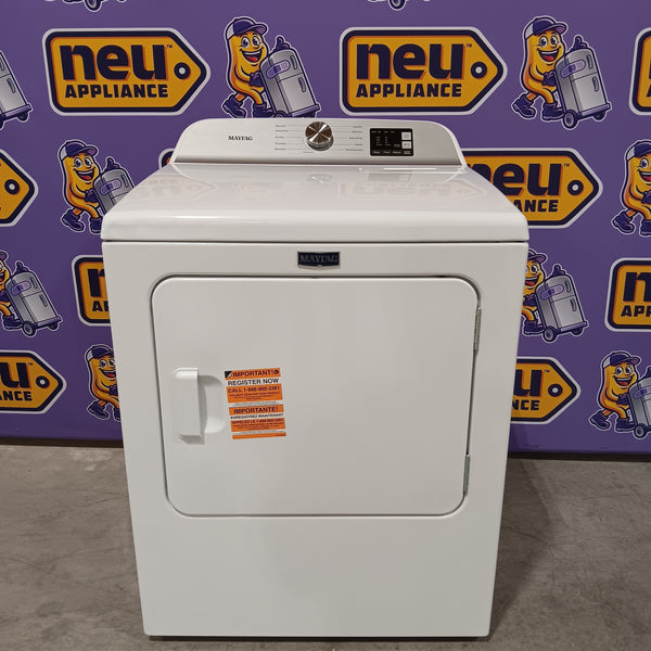 Maytag 7.0 cu ft Electric Dryer with Moisture Sensing and Quick Dry Cycle 30131SD5 - MED6200KW - Scratch & Dent (Minor)