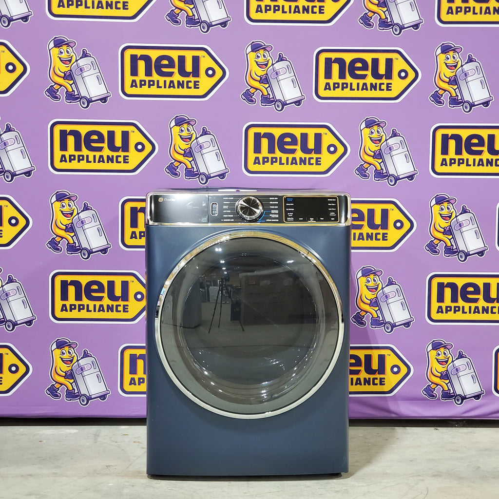 Pictures of GE Profile™ 7.8 cu. ft. Capacity Smart Front Load Gas Dryer with Steam and Sanitize Cycle GE9928 - PFD87GSPVRS - New In Box - Neu Appliance Outlet - Discount Appliance Outlet in Austin, Tx