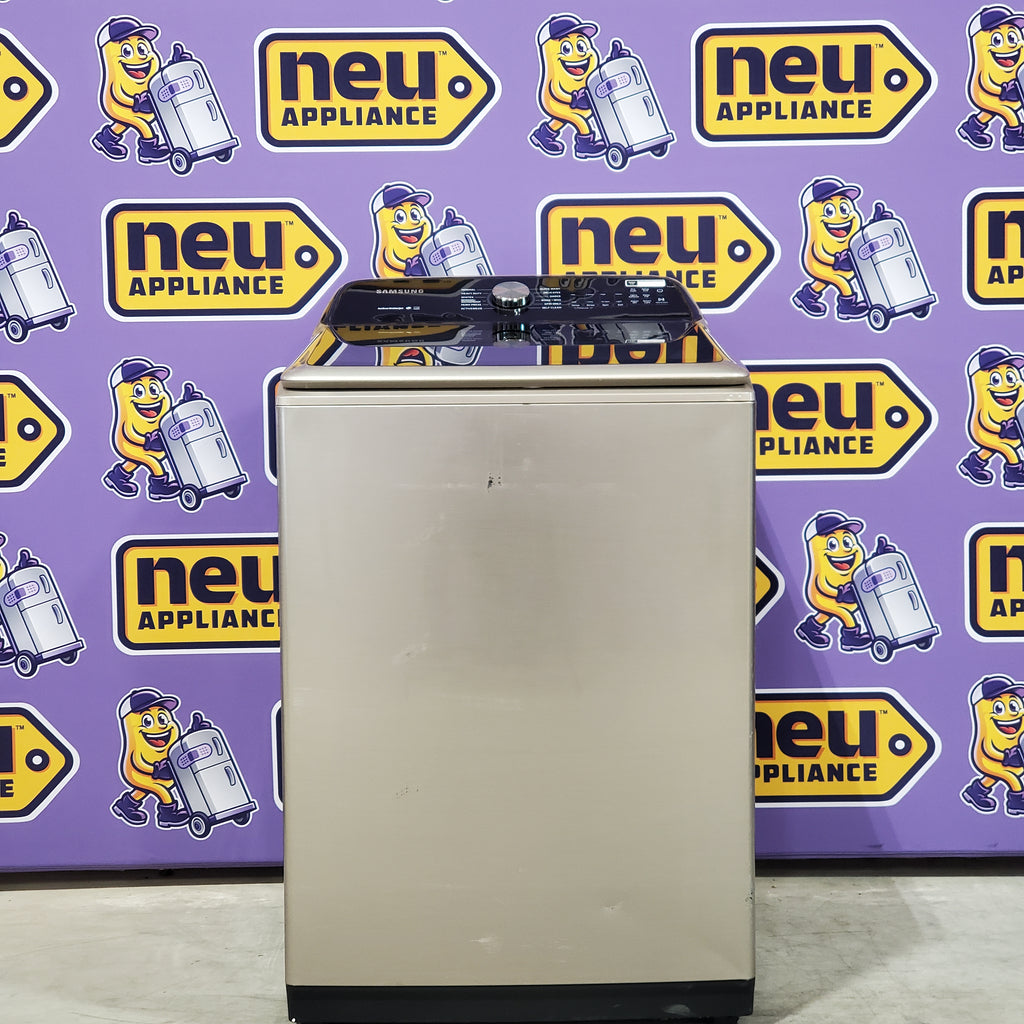 Pictures of Samsung 5.0 cu. ft. High Efficiency Top Load Washer with Active WaterJet in Champagne WA50T5300AC - Certified Refurbished - Neu Appliance Outlet - Discount Appliance Outlet in Austin, Tx