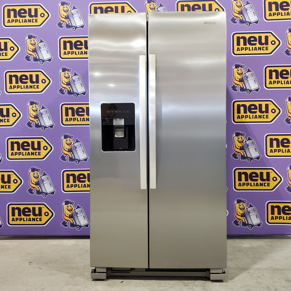 Whirlpool 36' Wide Fingerprint Resistant Stainless Steel 24 cu ft Capacity Side By Side Refrigerator with Ice and Water Dispenser - Open Box