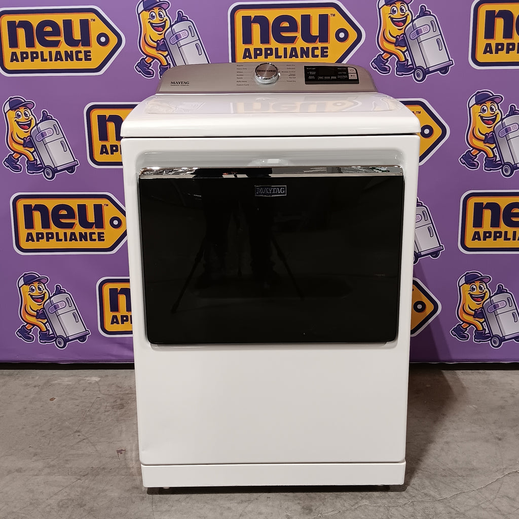 Pictures of Maytag Smart Top Load Electric 7.4 Cu. Ft. Steam Dryer with Extra Power and Advanced Moisture Sensing 25134SD467 - MED7230HW - Scratch & Dent (Minor) - Neu Appliance Outlet - Discount Appliance Outlet in Austin, Tx