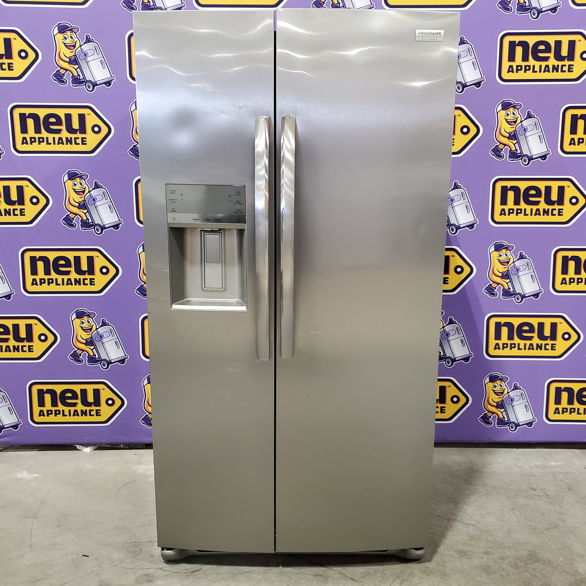 Frigidaire Gallery Smudge Proof Stainless Steel 26 Cu. Ft. Side by Side Refrigerator with Bright LED Lighting GRSS2652AF - Scratch & Dent (Moderate)