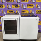 Samsung 5.2 cu. ft. Large Capacity Smart Top Load Washer with Super Speed Wash in White WA52DG5500AW - Open Box and Samsung White Smart Electric 7.4 Cu. Ft. Dryer with Sensor Dry and Steam Sanitize+ 16179 - DVE52A5500W - Scratch & Dent - Minor (Copy)