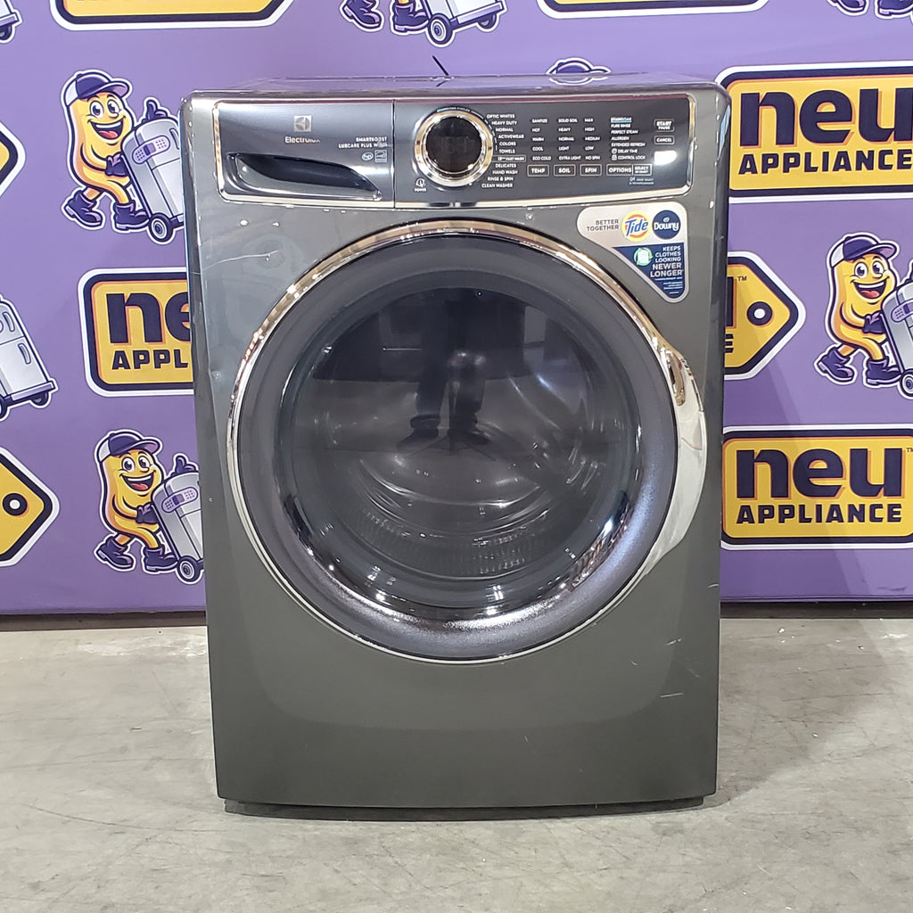 Electrolux Titanium Front Load 600 Series 4.5 Cu. Ft. Washer with Smartboost ELFW7637AT - Scratch & Dent (Major) and Electrolux Frontload Electric Steam Dryer 16071 - ELFE7537AT - Scratch & Dent (Minor)