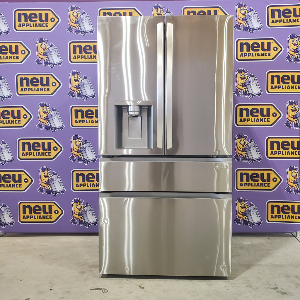 Pictures of Print Proof Stainless Steel 29 cu. ft. Smart Standard-Depth MAX™ 4-Door French Door Refrigerator with Full-Convert Drawer™ LF29H8330S - Scratch & Dent - Minor - Neu Appliance Outlet - Discount Appliance Outlet in Austin, Tx