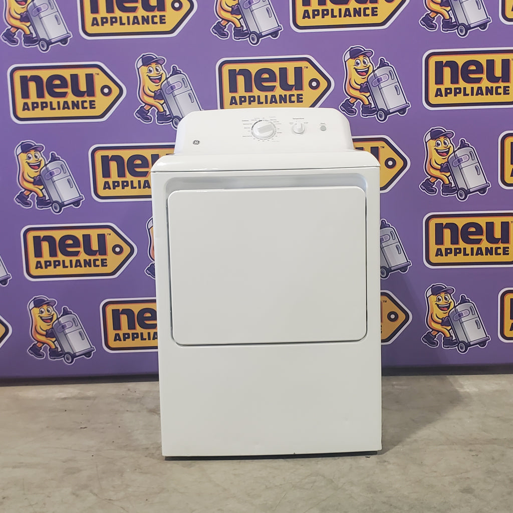 Pictures of Hotpoint White Electric 6.2 Cu. Ft. Aluminized Alloy Drum Dryer with Side Swing Door HTX24EASKWS - Certified Refurbished - Neu Appliance Outlet - Discount Appliance Outlet in Austin, Tx