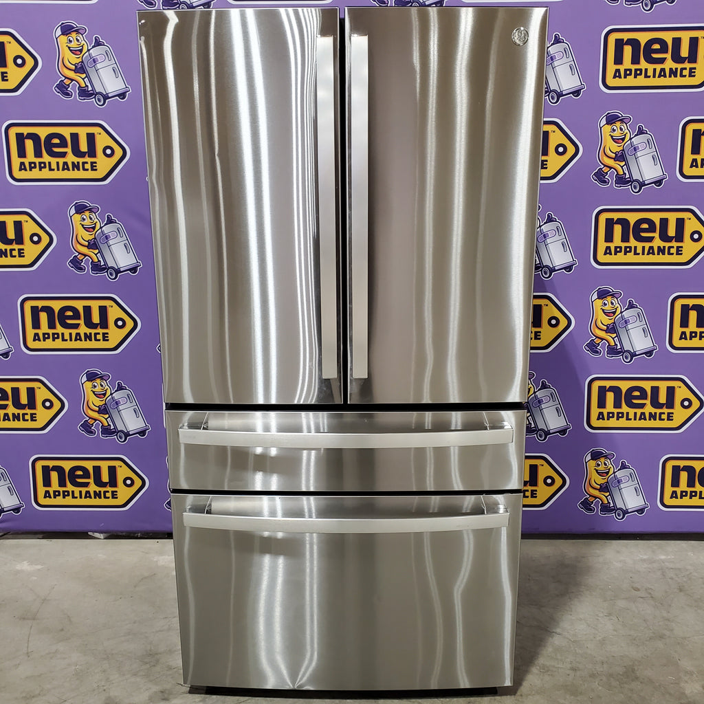 Pictures of GE 23.2 cu. ft. Counter-Depth Fingerprint Resistant 4-Door French-Door Refrigerator w/ Dual-Dispense AutoFill Pitcher 31133SD135 - PJE23BYWFS - Scratch & Dent (MInor) - Neu Appliance Outlet - Discount Appliance Outlet in Austin, Tx