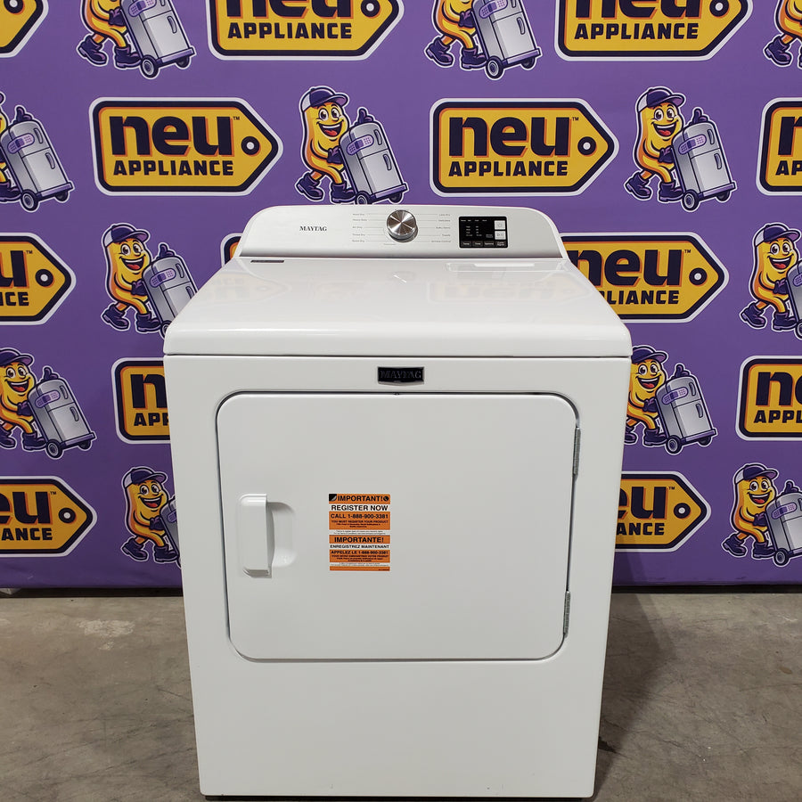 Maytag Top Load 4.8 cu ft Washer with Deep Fill and Slow-Close Glass Lid MVW6200KW - Scratch & Dent (Moderate) and Maytag 7.0 cu. ft Top Load Electric Dryer with Moisture Sensing 16227 - MGD6200KW - Scratch and Dent (Minor)