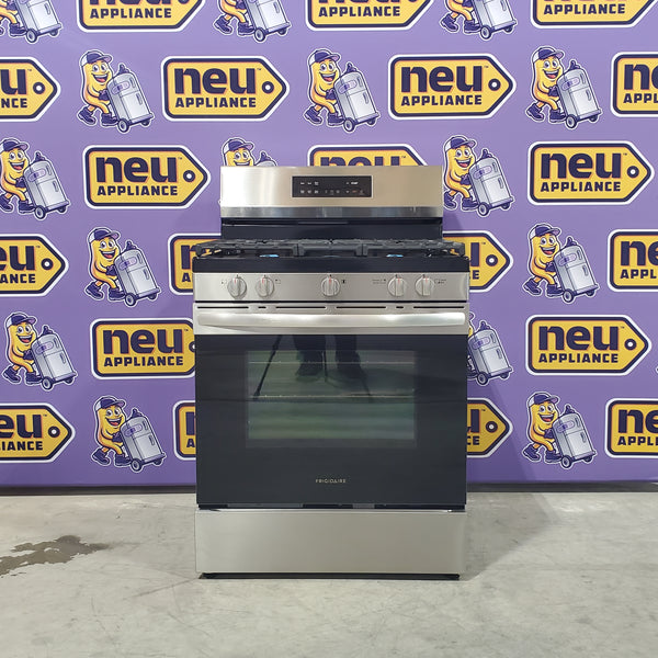 Frigidaire 30-in 5 burners 5.1-cu ft Freestanding Natural Gas Range ( Fingerprint Resistant Stainless Steel )-FCRG306LAF