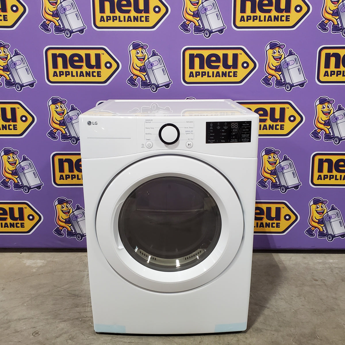 LG 7.4 cu. ft. Vented Stackable Electric Dryer in White with Sensor Dry Technology 22231SD290 - DLE3470W - Scratch & Dent (Minor)