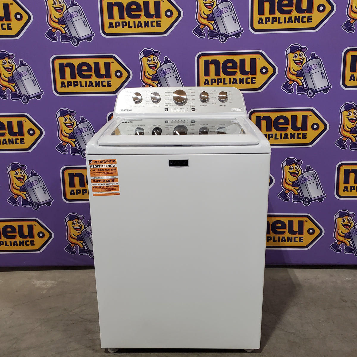 Maytag 4.7 cu. ft. Top Load Washer with Agitator, Pet Pro Option and Extra Power in White 22231SD324 - MTW5605RW - Scratch & Dent (Minor)