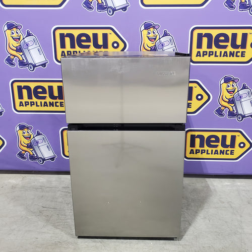 Vissani 3.1 cu. ft. 2-Door Mini Refrigerator in Stainless Steel with Freezer, ENERGY STAR tstSA52 - HVDR31GSE - Scratch & Dent (Minor)