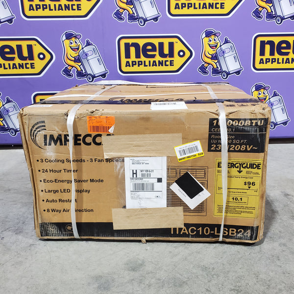 Impecca 10,000 BTU Through-the-wall Air Conditioner, Remote, 230V 25133SD549 - ITAC10-LSB24 - New in Box