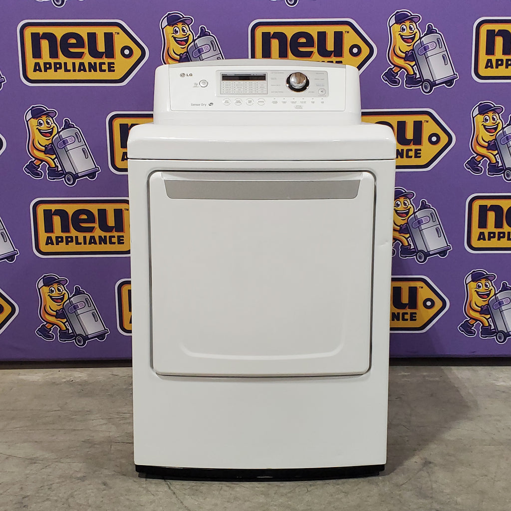 LG 4.1 Cu Ft Agitator Top-Load Washer with 4 Way Agitator and TurboDrum Technology WT6105CW - New in Box and LG 7.3 cu. ft. Ultra Large High Efficiency Gas Dryer w/ Sensor Dry Technology 15022 - DLG4971W - Certified Refurbished