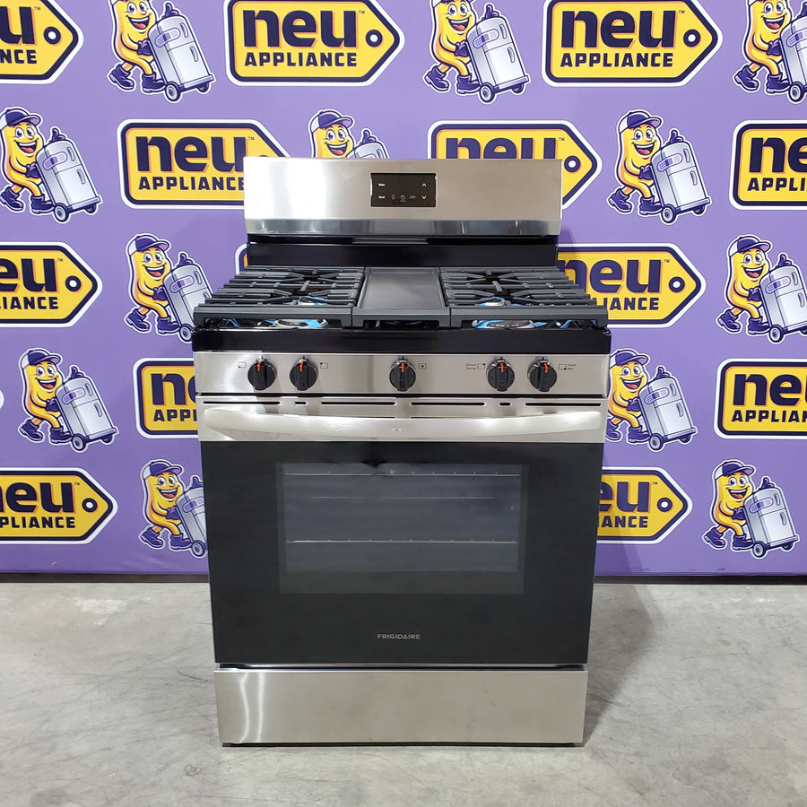 Frigidaire 5 Burner Gas Range with Even Baking Technology in Stainless Steel 20531SD461 - FCRG3052BS - Scratch & Dent (Minor)