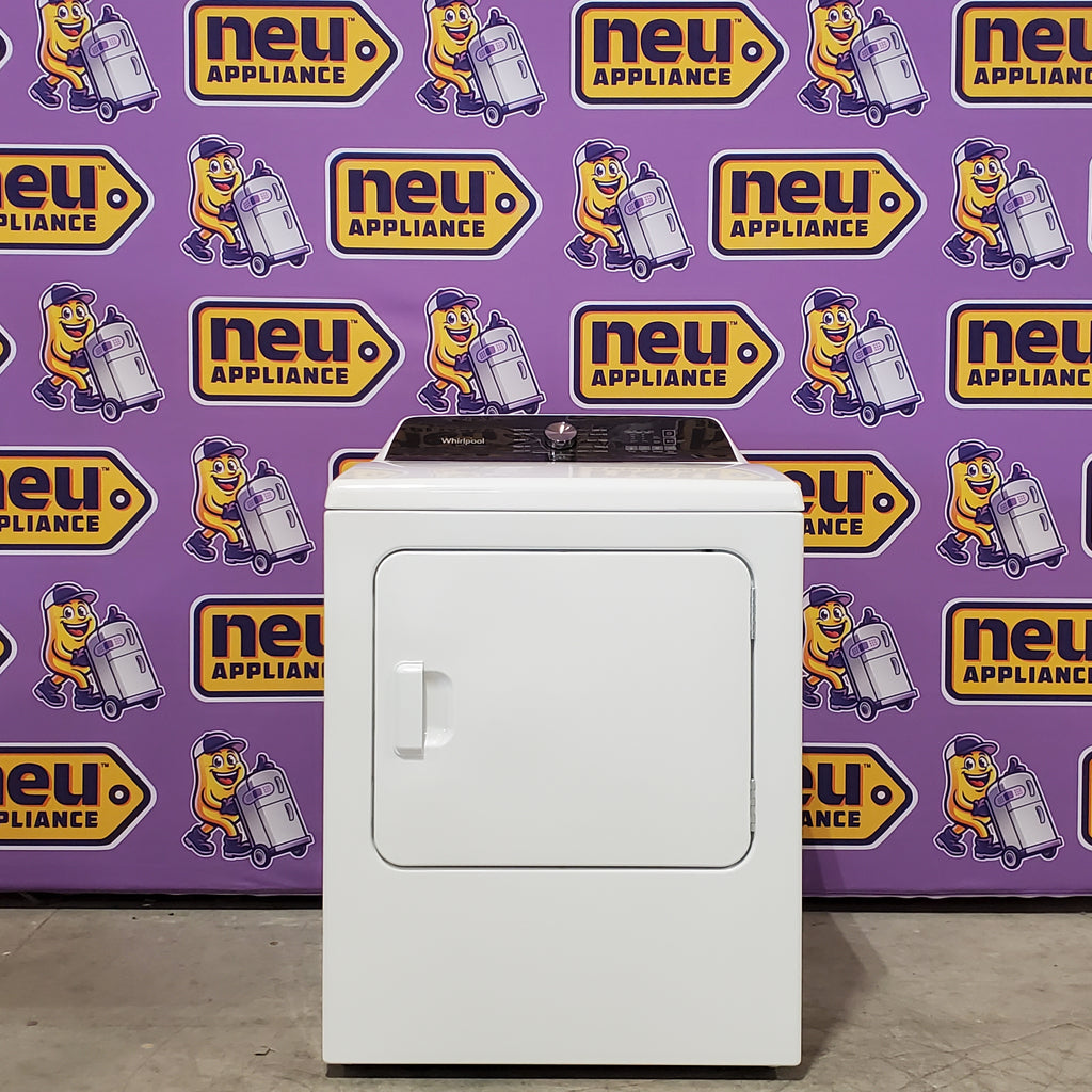 Pictures of Whirlpool 5.2–5.3 Cu. Ft. Top Load Washer in White with Removable Agitator WTW6157PW - Open Box and Whirlpool Top Load Electric Moisture Sensing 7.0 Cu. Ft. Dryer with Steam 16073 - WED5050LW - Open Box - Neu Appliance Outlet - Discount Appliance Outlet in Austin, Tx