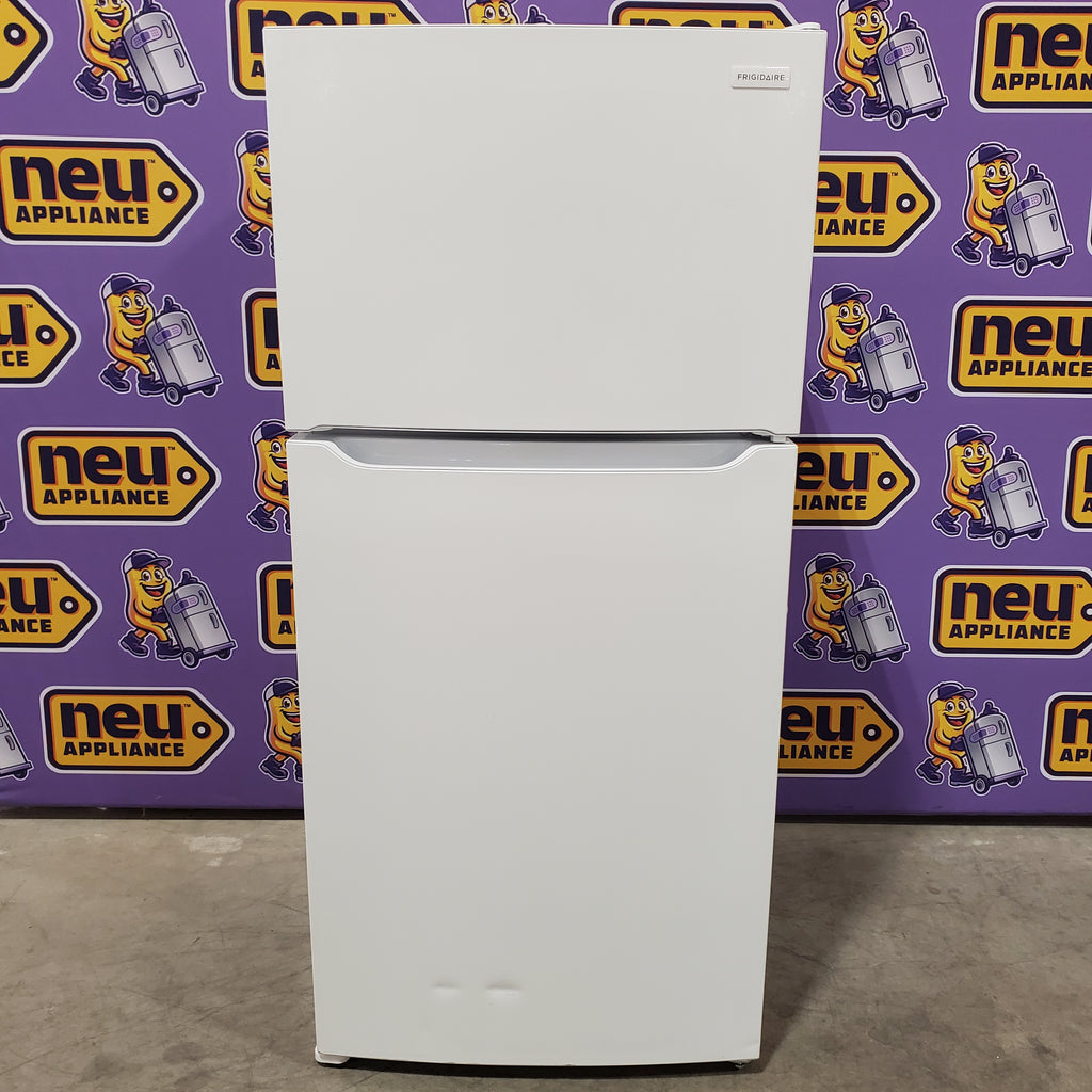 Pictures of Frigidaire 30" Wide Garage Ready Top Freezer 18 Cu. Ft. Refrigerator with EvenTemp Cooling System and Spacious Interior Storage in White 22132SD137 - FFTR1814WW - Scratch & Dent (Major) - Neu Appliance Outlet - Discount Appliance Outlet in Austin, Tx