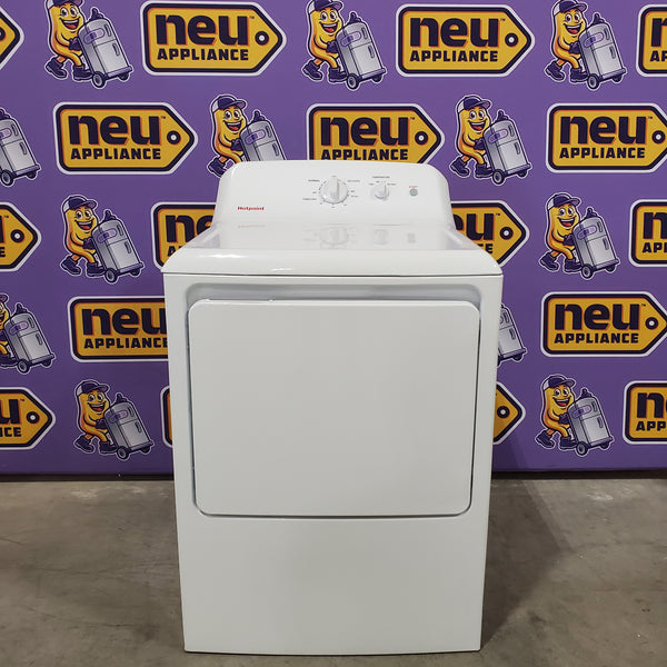 Hotpoint 6.2 cu. ft. Capacity Electric Dryer with Up To 120 ft. Venting and Shallow Depth 25139SD803 - HTX26EASWWW - Scratch & Dent (Moderate)