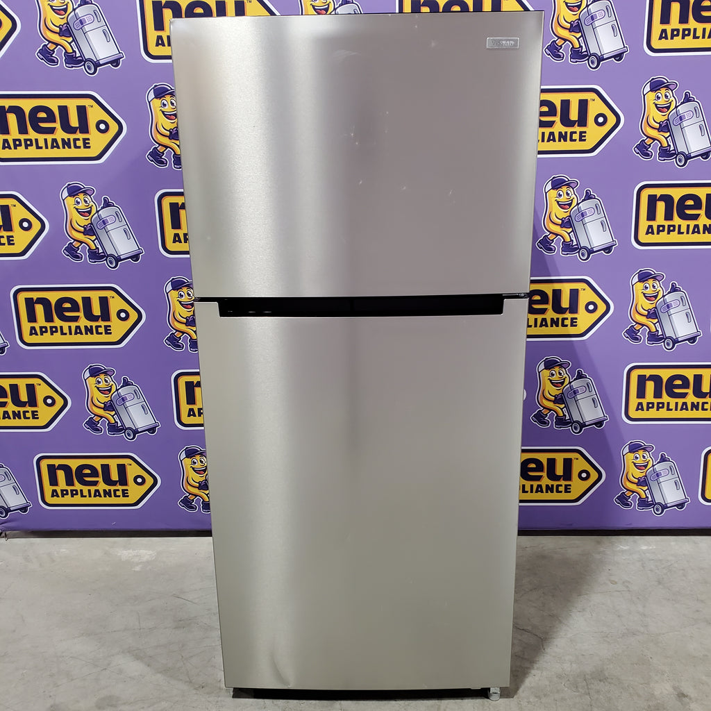 Vissani 18.1 cu. ft. Top Freezer Refrigerator in Fingerprint Resistant Stainless Steel Look, Garage Ready 251311SD921 - MDTF18SSR5 - Scratch & Dent (Moderate)