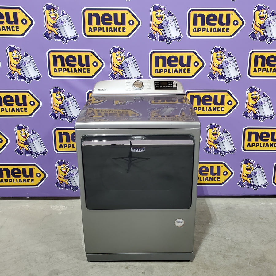 Maytag 5.3 cu. ft. Top Load Washer in Classic Silver with Impeller and Extra Power Option MTW6200RR - Scratch & Dent (Moderate) and Maytag 7.4 Cu. Ft. Metallic Slate Electric Dryer with Extra Power 16243 - MED7230HC - Scratch & Dent (Minor)