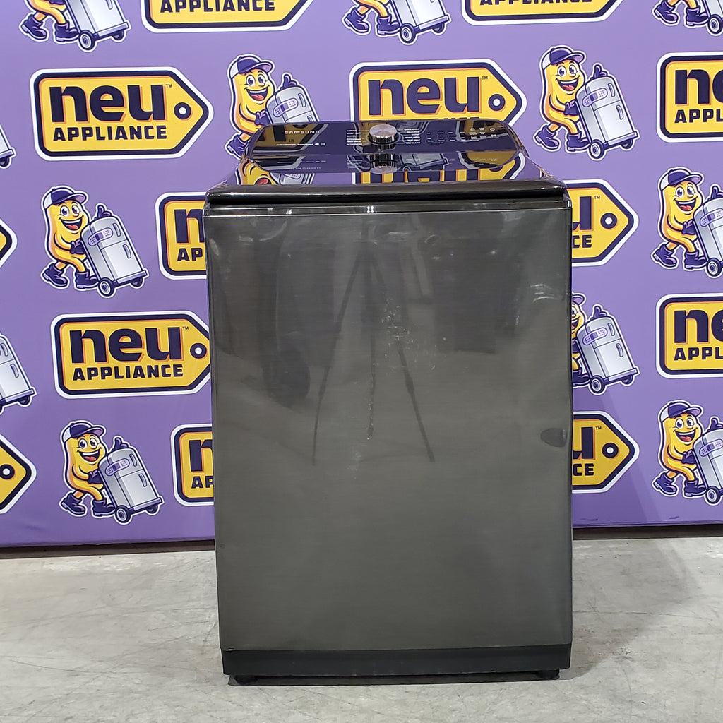 Pictures of Samsung 5.0 cu. ft. Energy Star Top Load Washer with Active Water Jet in Black Stainless Steel 1CR03094 - WA50R5400AV - Certified Refurbished - Neu Appliance Outlet - Discount Appliance Outlet in Austin, Tx