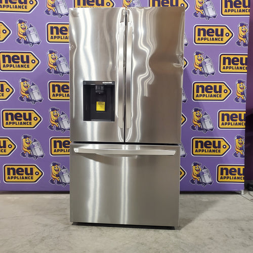 LG 26 cu ft ENERGY STAR Counter-Depth Smart French Door Refrigerator in Fingerprint Resistant Stainless Steel with Dual Ice Maker 3SD683 - LRFXC2606S - Scratch & Dent (Moderate)