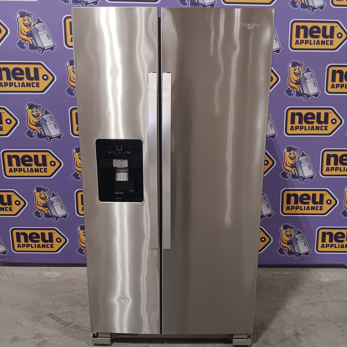 Whirlpool Side By Side Refrigerator with Can Caddy and Frameless Glass Shelves 251315SD1158 - WRS325SDHZ - Scratch and Dent (Minor)