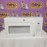 GE 1.6 cu. ft. Over the Range Microwave in White with 13.5 inch Defrost Options JVM3160DFWW - Scratch & Dent (Minor)