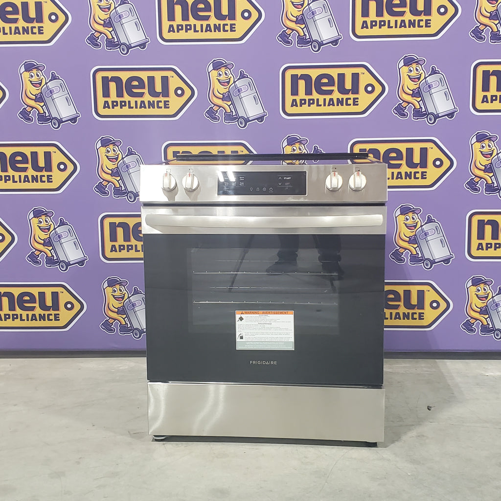 Pictures of Frigidaire Stainless Steel Electric 5 Burner 30 Inch Range with Steam Clean and Even Baking Technology FCFE3062AS - Open Box - Neu Appliance Outlet - Discount Appliance Outlet in Austin, Tx