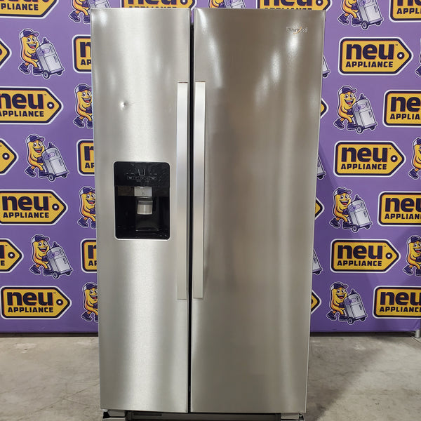 Whirlpool Side By Side Refrigerator with Can Caddy and Frameless Glass Shelves 6SD134 - WRS325SDHZ - Scratch and Dent (Minor)